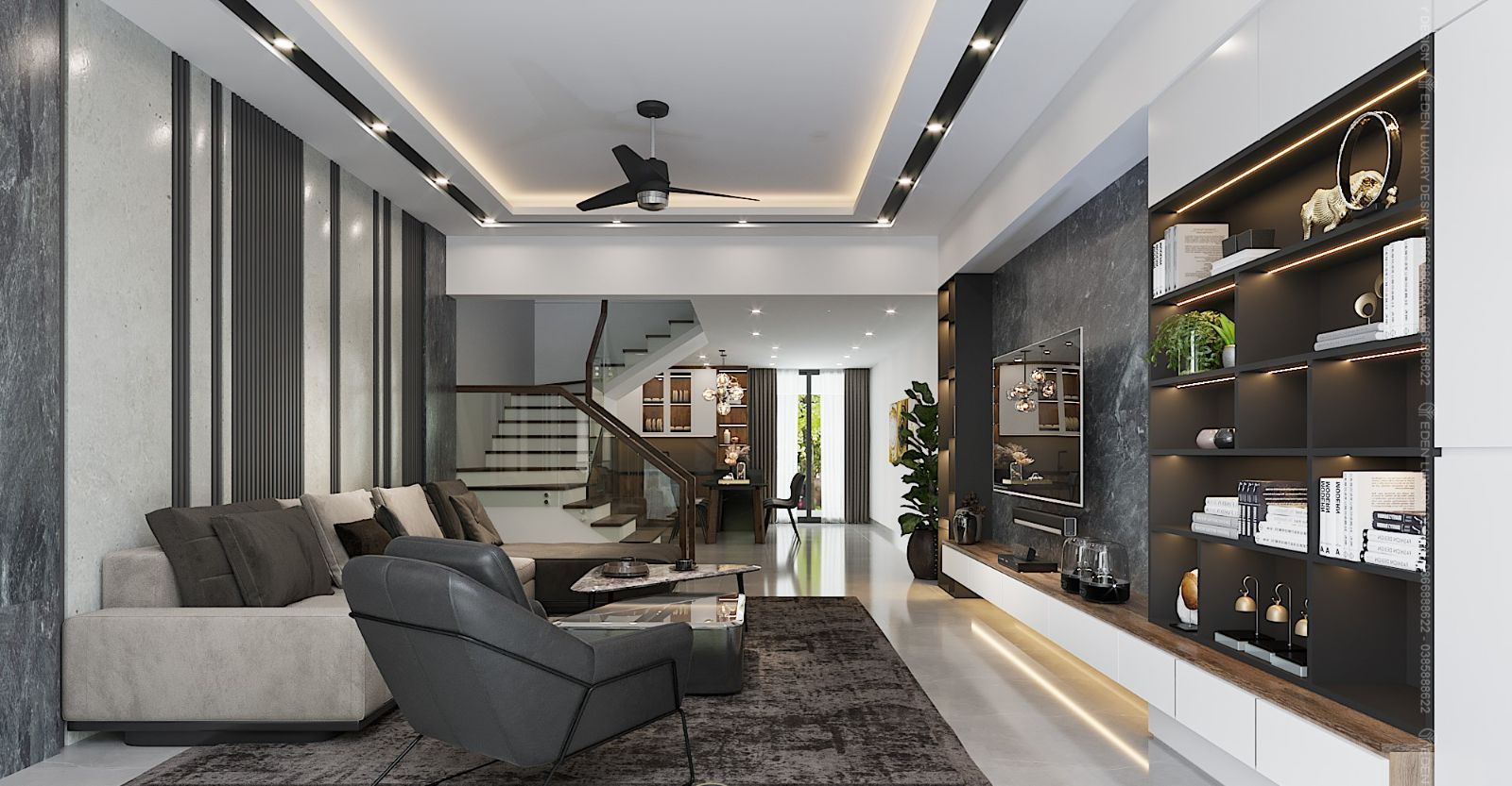 + 50 mẫu lan can kính cầu thang đẹp, hiện đại phù hợp với nhiều không gian | V.AI STUDIO