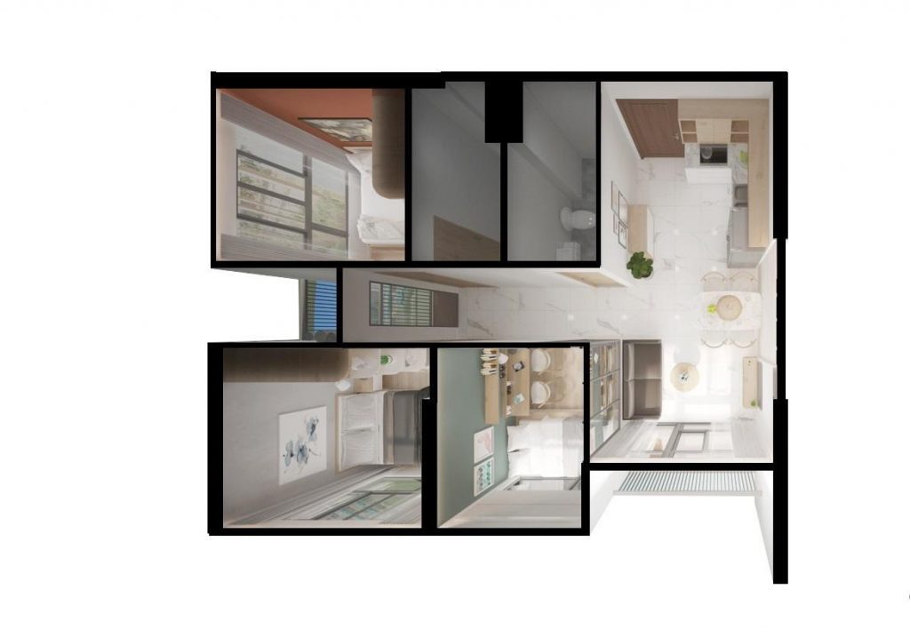 Bộ sưu tập 18 mẫu thiết kế căn hộ 3 phòng ngủ và 12 mẫu thiết kế căn hộ 3 phòng ngủ cộng Vinhomes Grand Park… | V.AI STUDIO