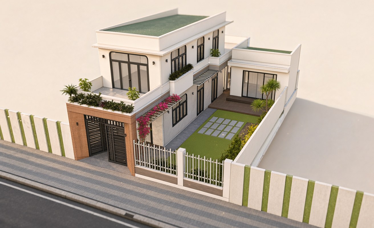 Ảnh AI chỉnh sửa: Realistic. phòng rộng rãi thoáng sáng với ánh sáng tự nhiên dịu nhẹ, bảng màu tinh tế ấm áp, vật liệu tự nhiên cao cấp, b | V.AI STUDIO