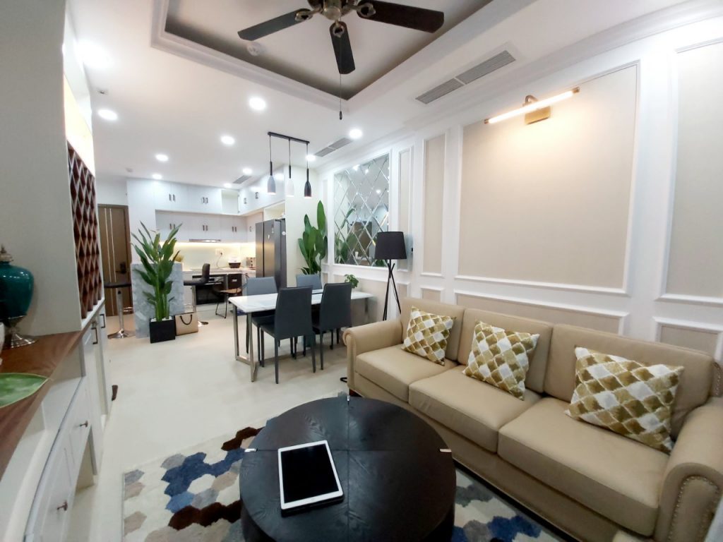 Mẫu thiết kế nội thất căn hộ, kèm sofa; kèm gò vân TV | V.AI STUDIO