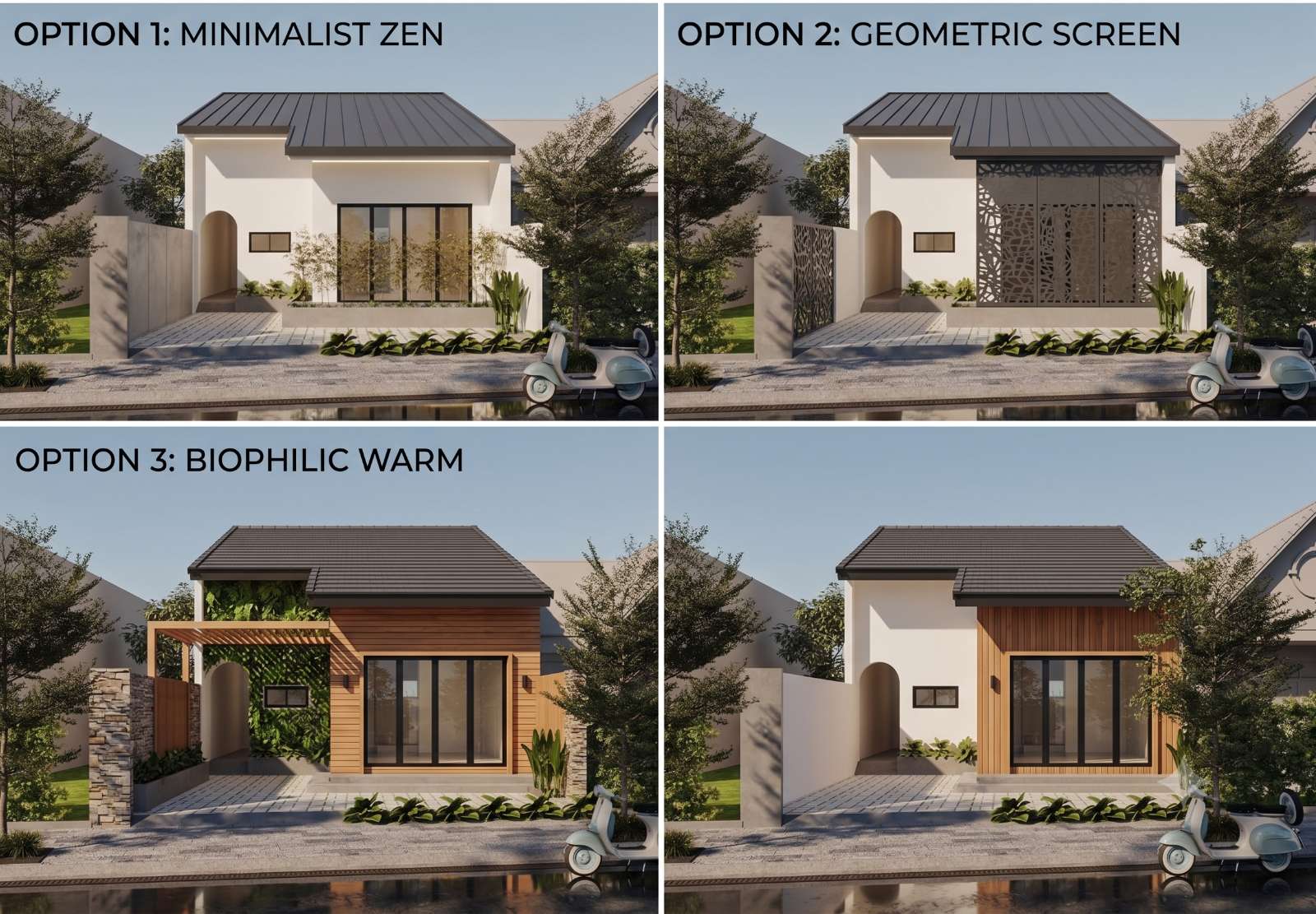 Mẫu Mặt Tiền Nhà Cấp 4 Đẹp Hiện Đại 2026 & Tuyệt Chiêu Chọn Vật Liệu | V.AI STUDIO
