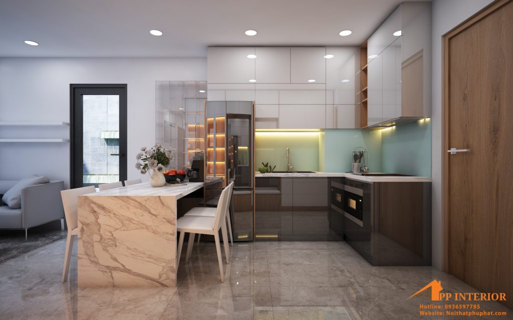 Thiết kế bếp đẹp và hiện đại cho nhà chung cư – phòng bếp | V.AI STUDIO