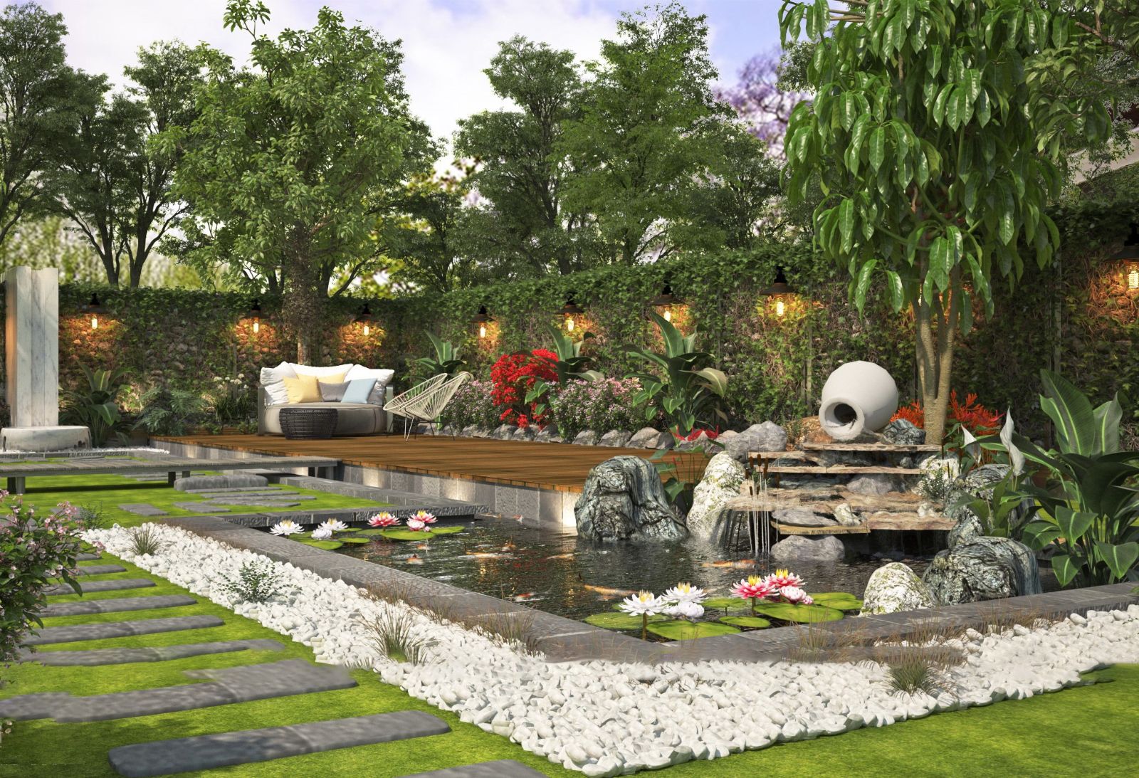 Những mẫu tiểu cảnh sân vườn đẹp, bất cứ gia chủ nào cũng muốn sở hữu | V.AI STUDIO
