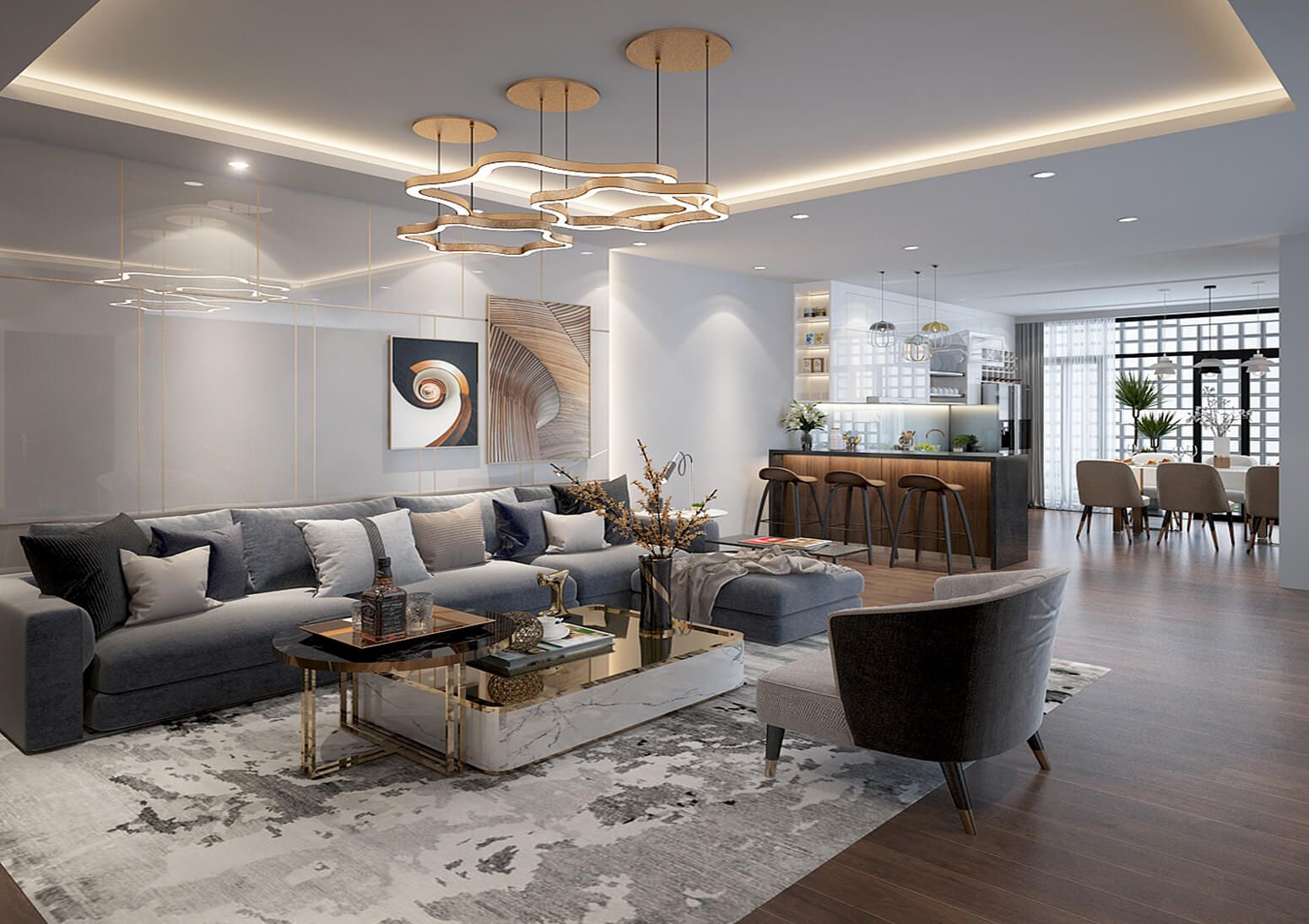 50+ mẫu phòng khách đẹp hút hồn đang thịnh hành năm 2023 | V.AI STUDIO