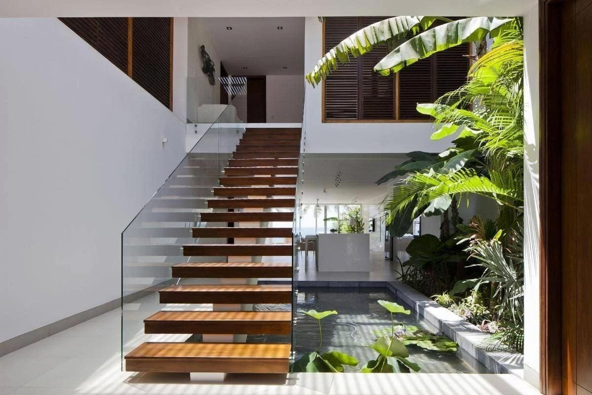 + 50 mẫu lan can kính cầu thang đẹp, hiện đại phù hợp với nhiều không gian | V.AI STUDIO