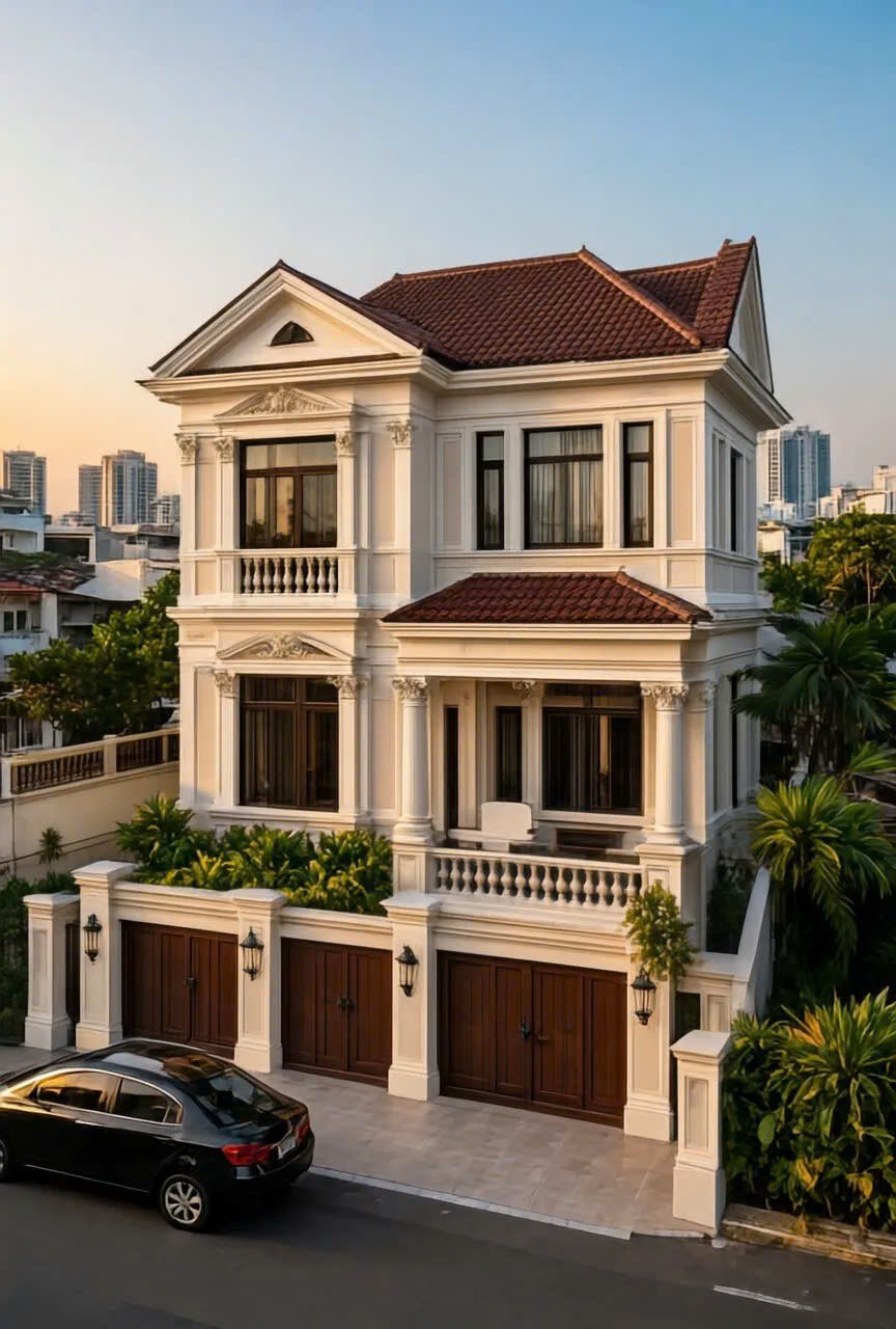thay đổi ngôi nhà sang phong cách tân cổ điển