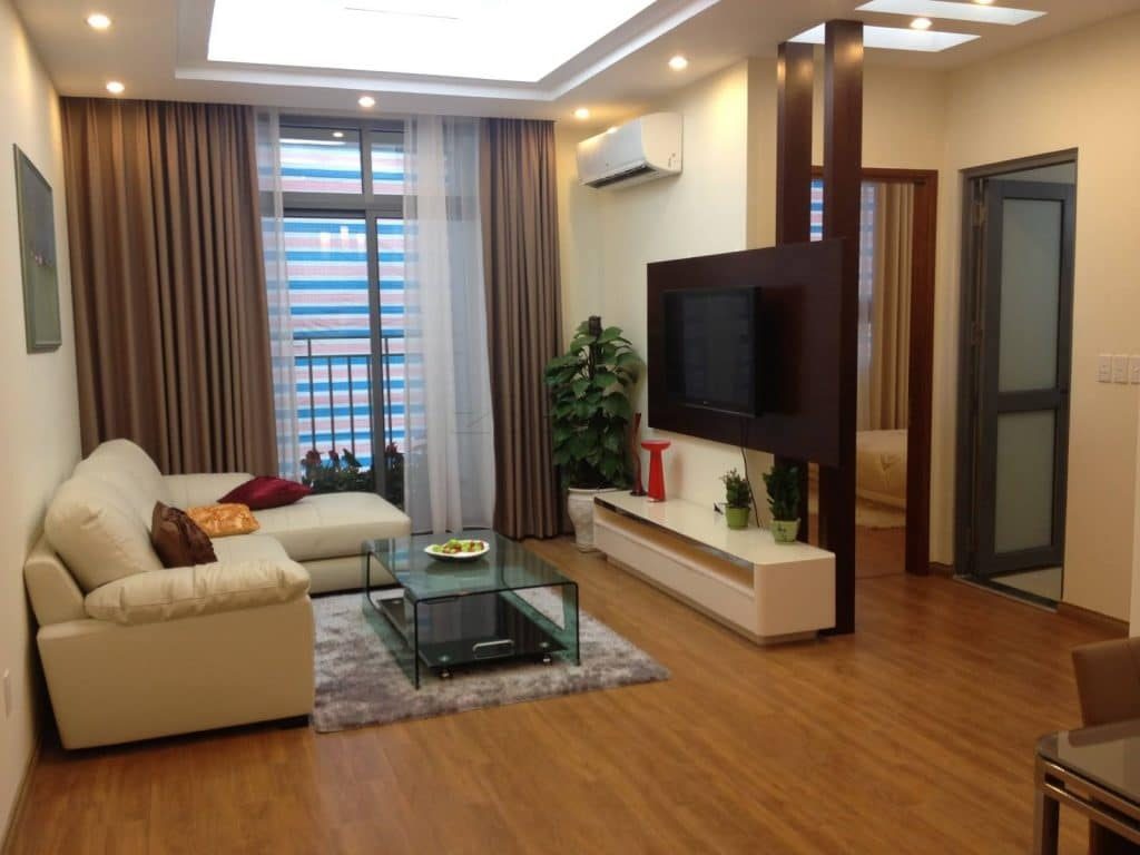 Mẫu thiết kế nội thất căn hộ, kèm sofa; kèm gò vân TV | V.AI STUDIO