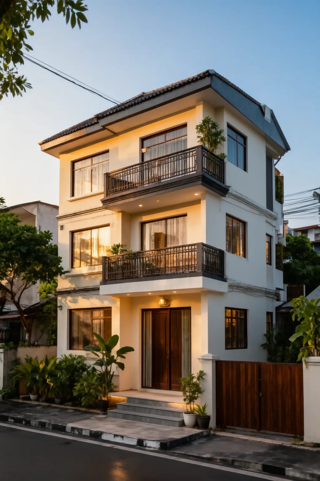 Ảnh AI tạo theo prompt: xây dựng 1 ngôi nhà phố trên khu đất ở tp Hồ Chí Minh