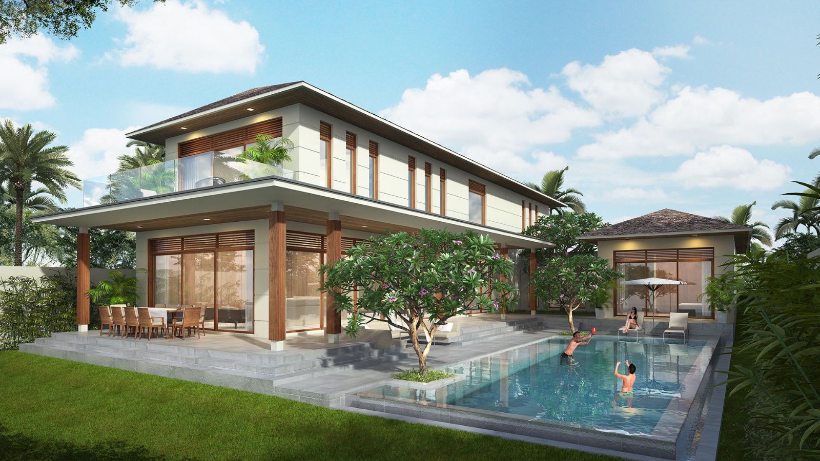 Thiết kế hồ bơi gia đình - những điều mà bất cứ gia chủ nào cũng cần biết | V.AI STUDIO