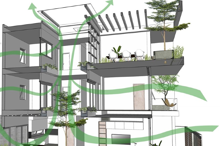 5 Giải Pháp Cải Tạo Nhà Ống 2 Tầng Cũ: Xóa Bỏ Cảnh Thiếu Sáng, Bí Bách | V.AI STUDIO