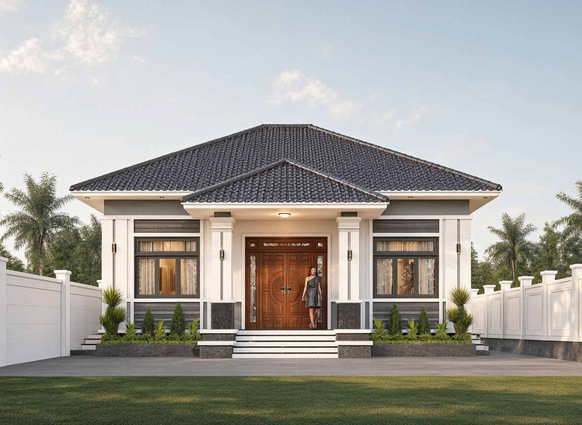 Ảnh AI chỉnh sửa: Chuyển thành nhà phố. phòng rộng rãi thoáng sáng với ánh sáng tự nhiên dịu nhẹ, bảng màu tinh tế ấm áp, vật liệu tự nhiên | V.AI STUDIO