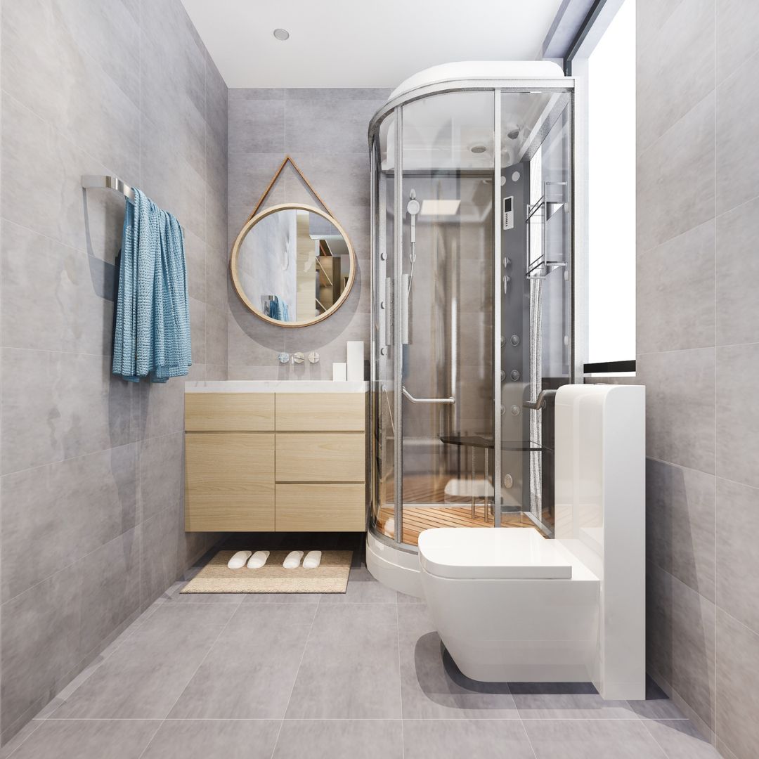 Bí quyết thiết kế nhà vệ sinh nhỏ thành không gian hoàn hảo ai nhìn cũng mê | V.AI STUDIO