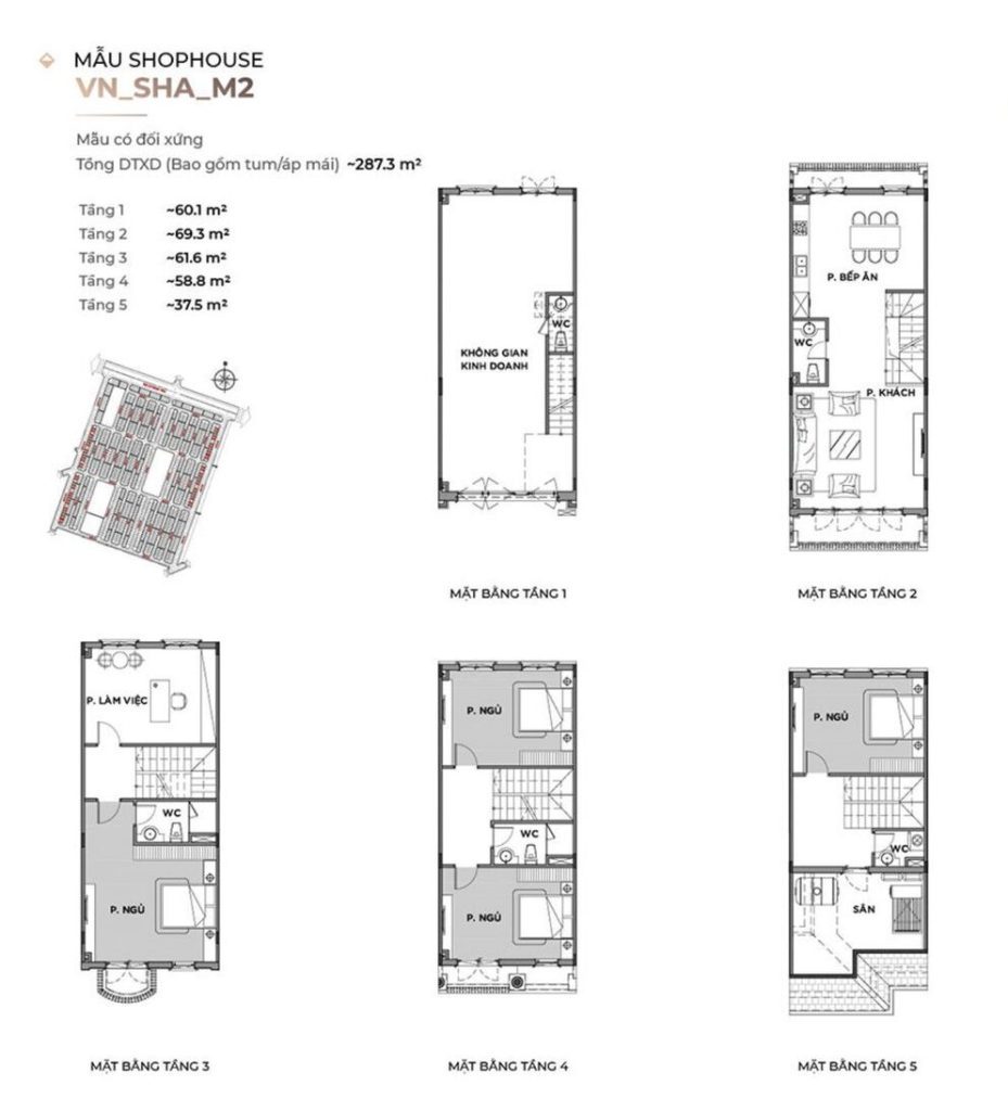 Thiết kế thi công nội thất nhà phố Vinhome Green Paradise – Cần Giờ | V.AI STUDIO