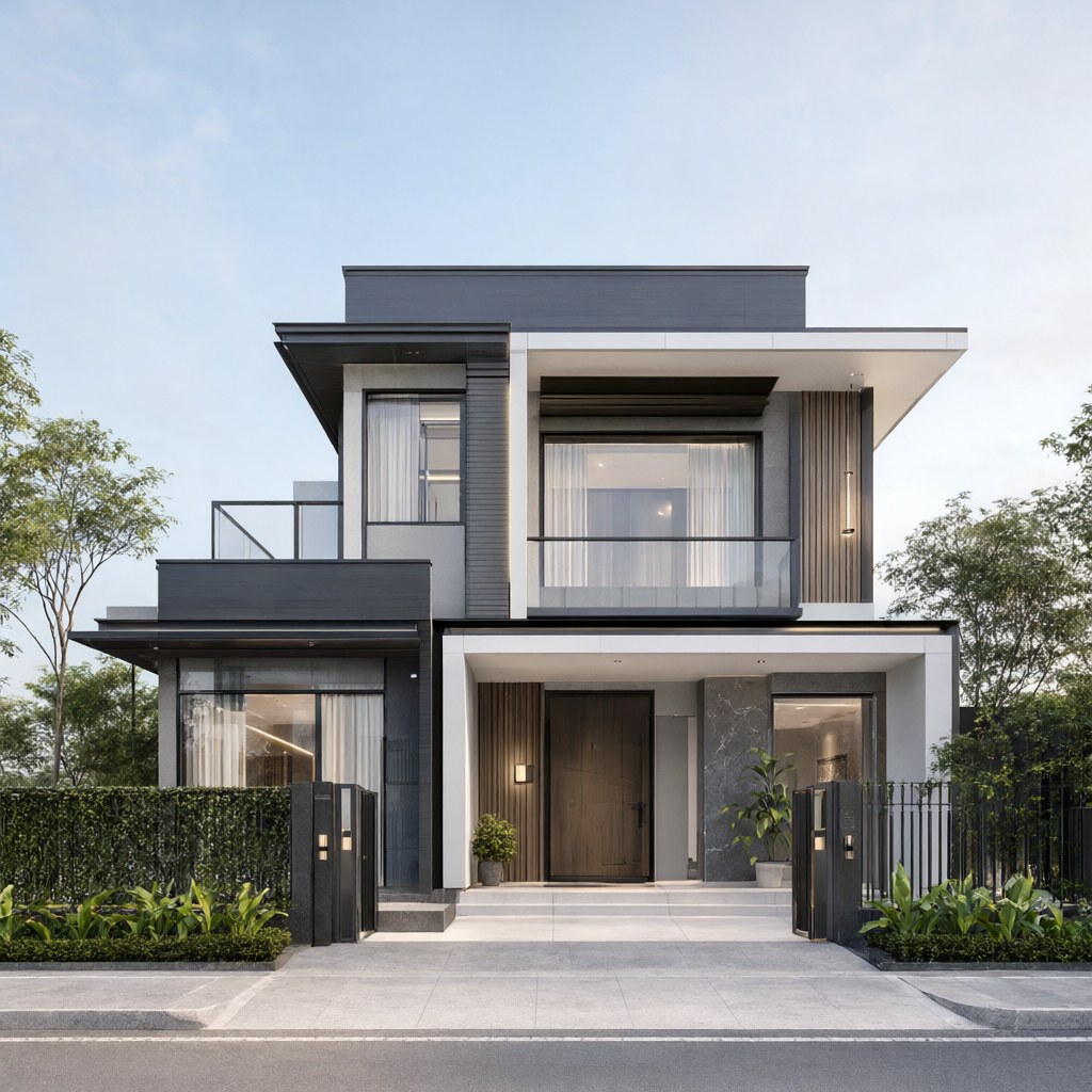 Ảnh AI chỉnh sửa: Thay căn nhà cũ bằng căn nhà mới hiện đại | V.AI STUDIO